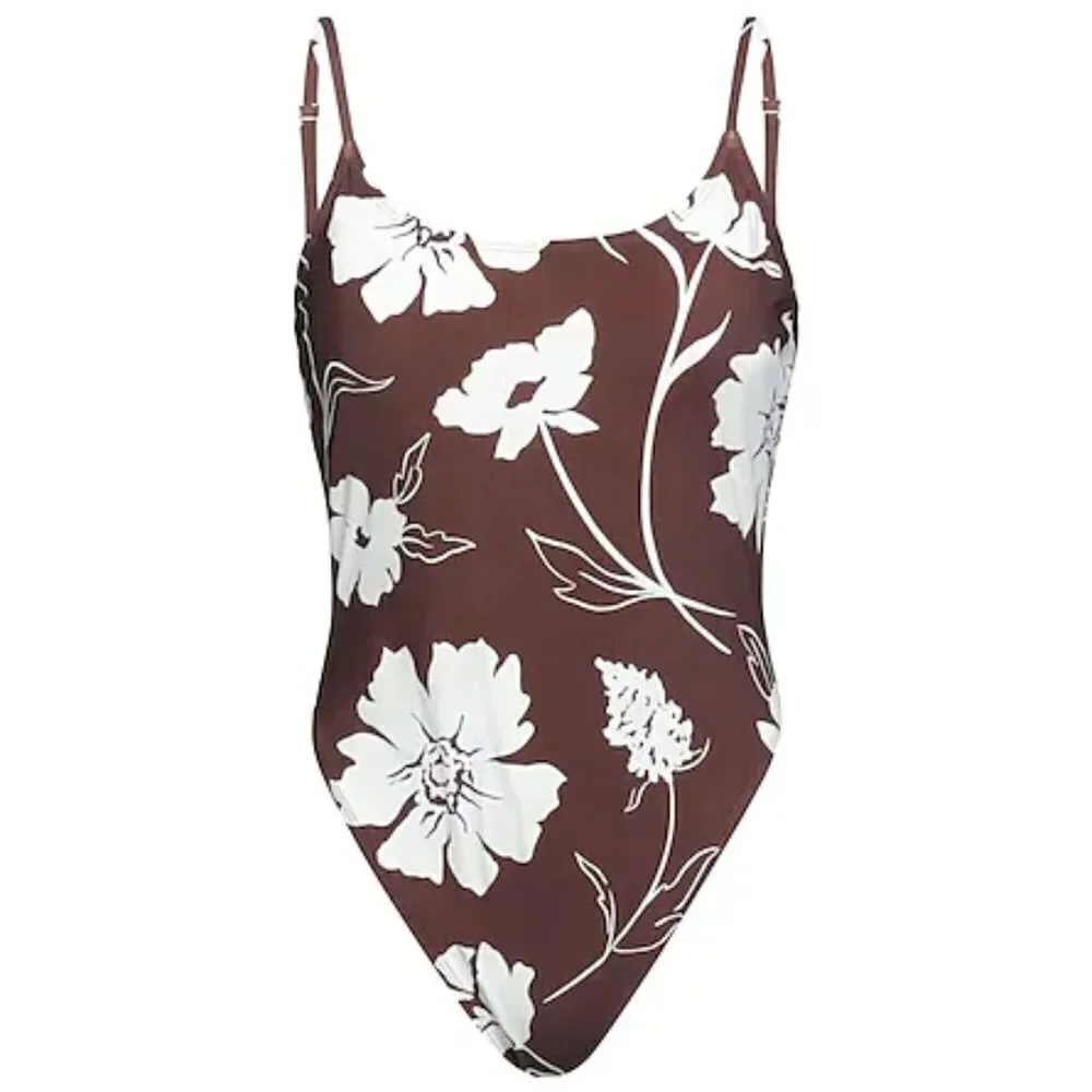 TORY BURCH  High-Leg Tank Printed One-Piece Swimsuit - Daisy
